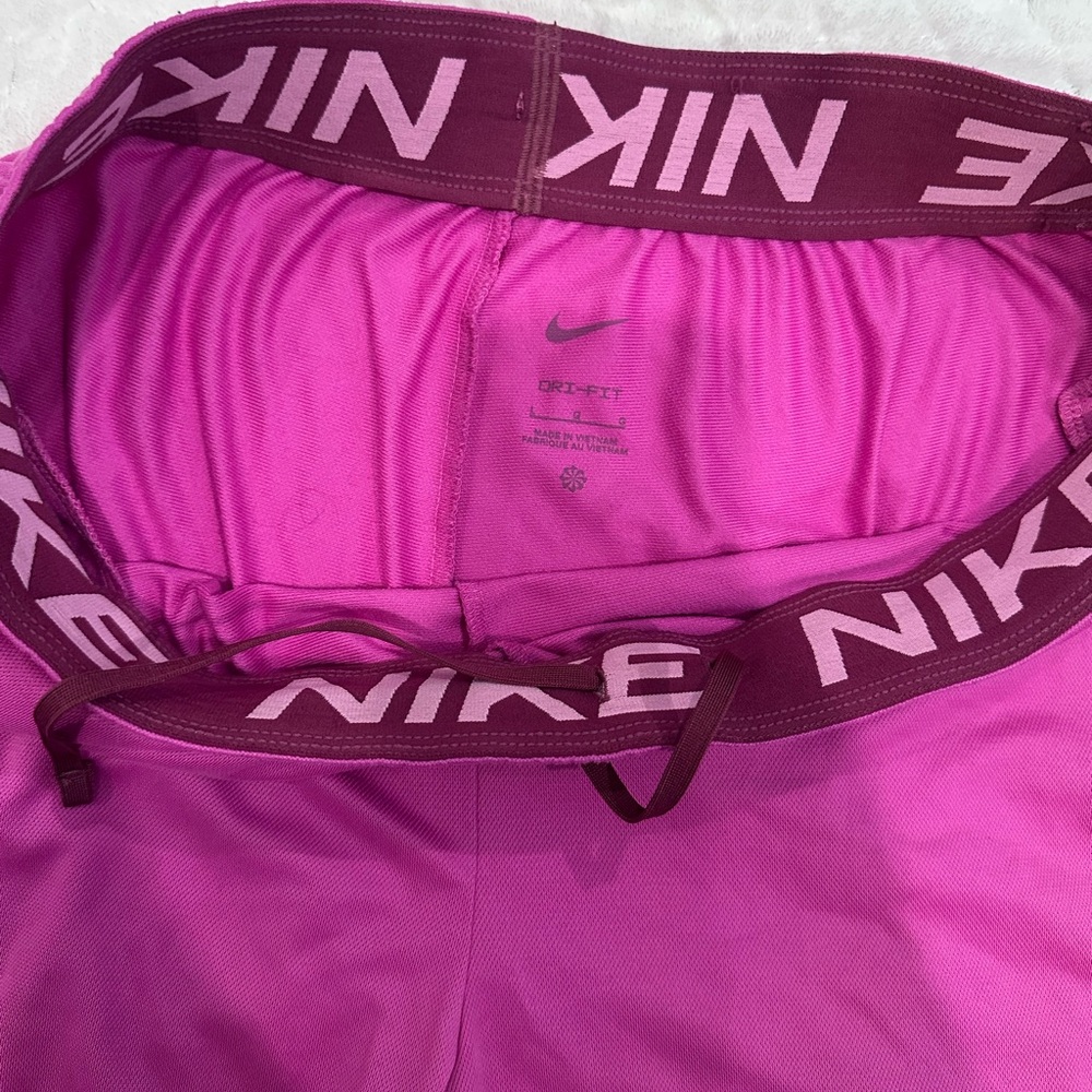 Nike Women's XL Magenta Dri-fit Athletic Shorts with Drawstring - Picture 3 of 4